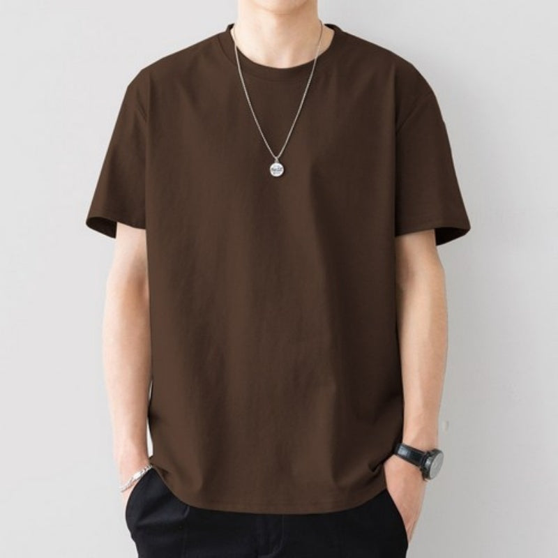 Seamless Side Solid Color T-Shirt - Japanese Loose Raglan Fit